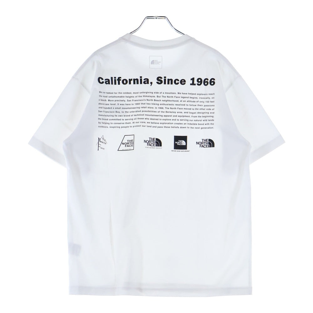 THE NORTH FACE(ザノースフェイス) S/S HISTORICAL LOGO TEE ヒストリカルロゴ プリント クルーネック 半袖Tシャツ カットソー ホワイト NT32332