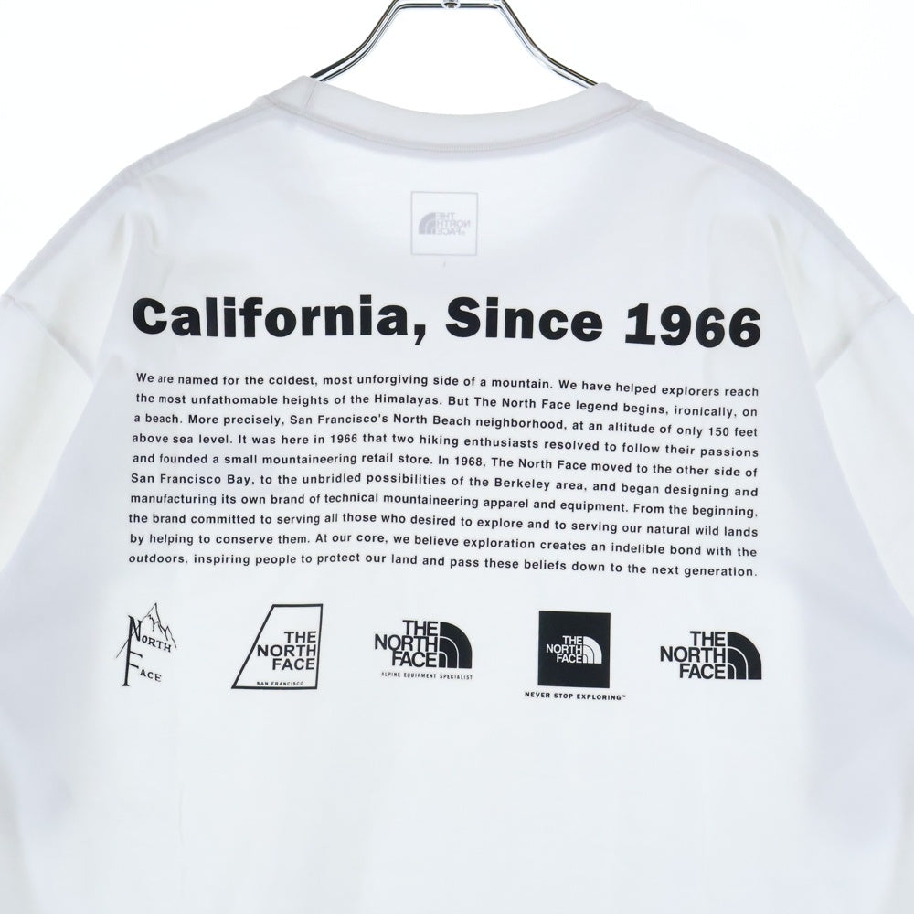 THE NORTH FACE(ザノースフェイス) S/S HISTORICAL LOGO TEE ヒストリカルロゴ プリント クルーネック 半袖Tシャツ カットソー ホワイト NT32332