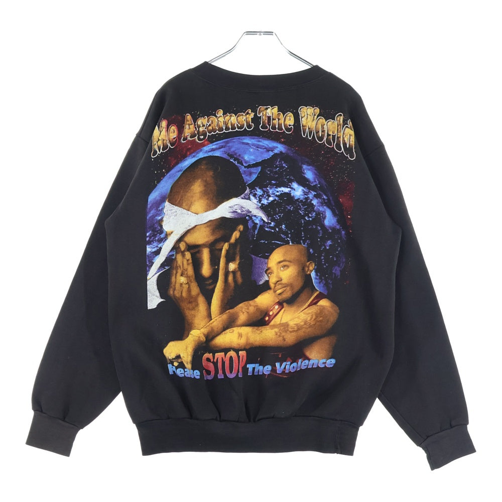VINTAGE(ヴィンテージ) 90S VINTAGE BOOTLEG 2PAC ALL EYES ON ME SWEATSHIRT ヴィンテージ ブートレグ 2パック オールアイズオンミー 両面プリント クルーネックスウェットトレーナー