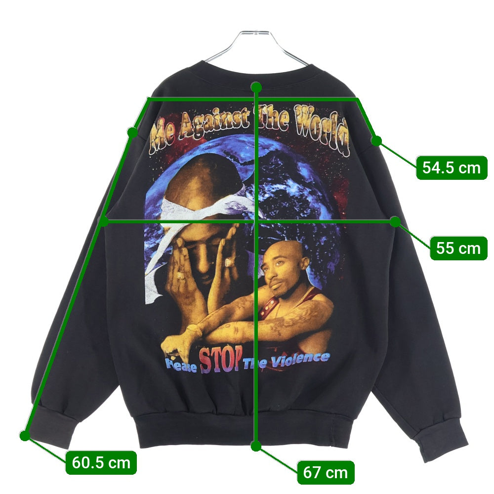 VINTAGE(ヴィンテージ) 90S VINTAGE BOOTLEG 2PAC ALL EYES ON ME SWEATSHIRT ヴィンテージ ブートレグ 2パック オールアイズオンミー 両面プリント クルーネックスウェットトレーナー