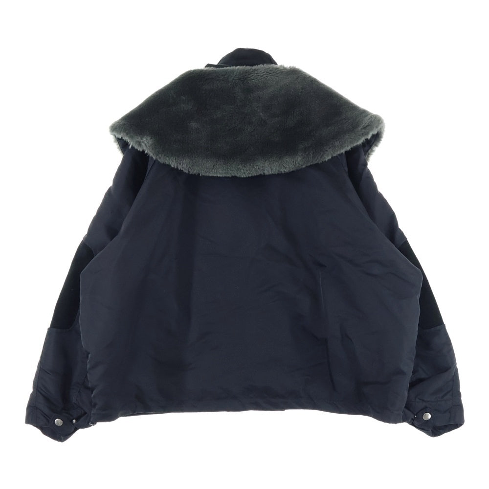 PHINGERIN(フィンガリン) 23AW FOLD BLOUSON HI-TWIL フォールドクシィジャケット ジップアップナイロンブルゾン ブラック PD-232-JK-021