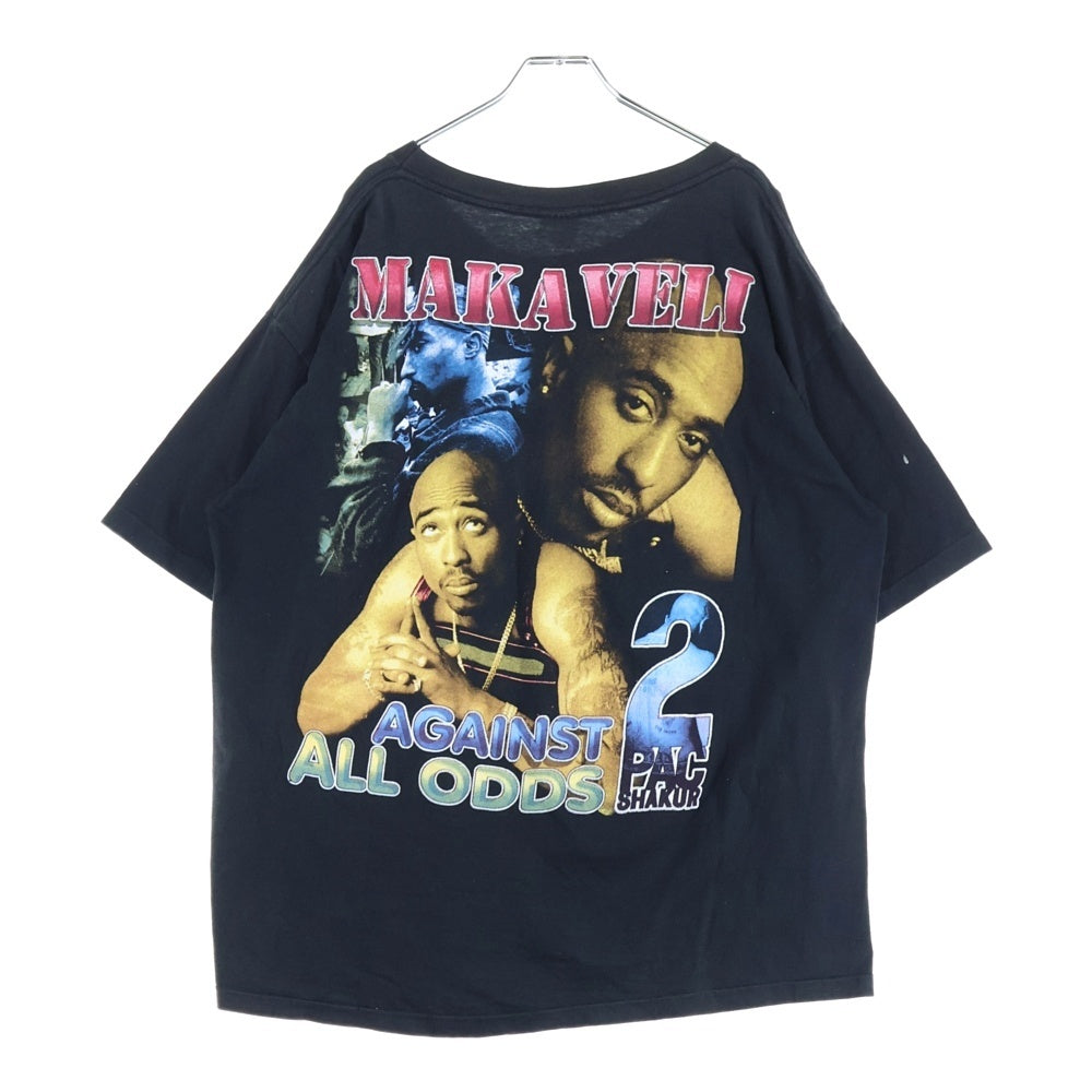 VINTAGE(ヴィンテージ) 90S VINTAGE 2PAC MAKAVELI AGAINST ALL ODDS RAP TEE ツーパック マキャベリック アゲインストオールオッズ 両面プリントTシャツ 半袖クルーネックカットソー