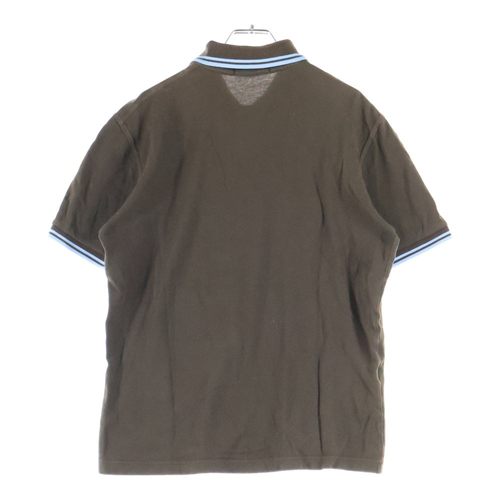 FRED PERRY(フレッドペリー) UK製 ロゴ刺繍 コットン 半袖ポロシャツ ブラウン