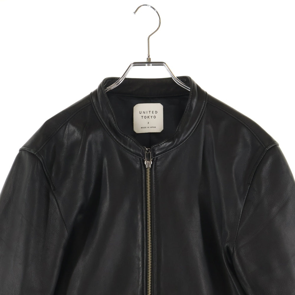 UNITED TOKYO(ユナイテッド トウキョウ) シープスキン シングルライダースジャケット ブラック 405352001