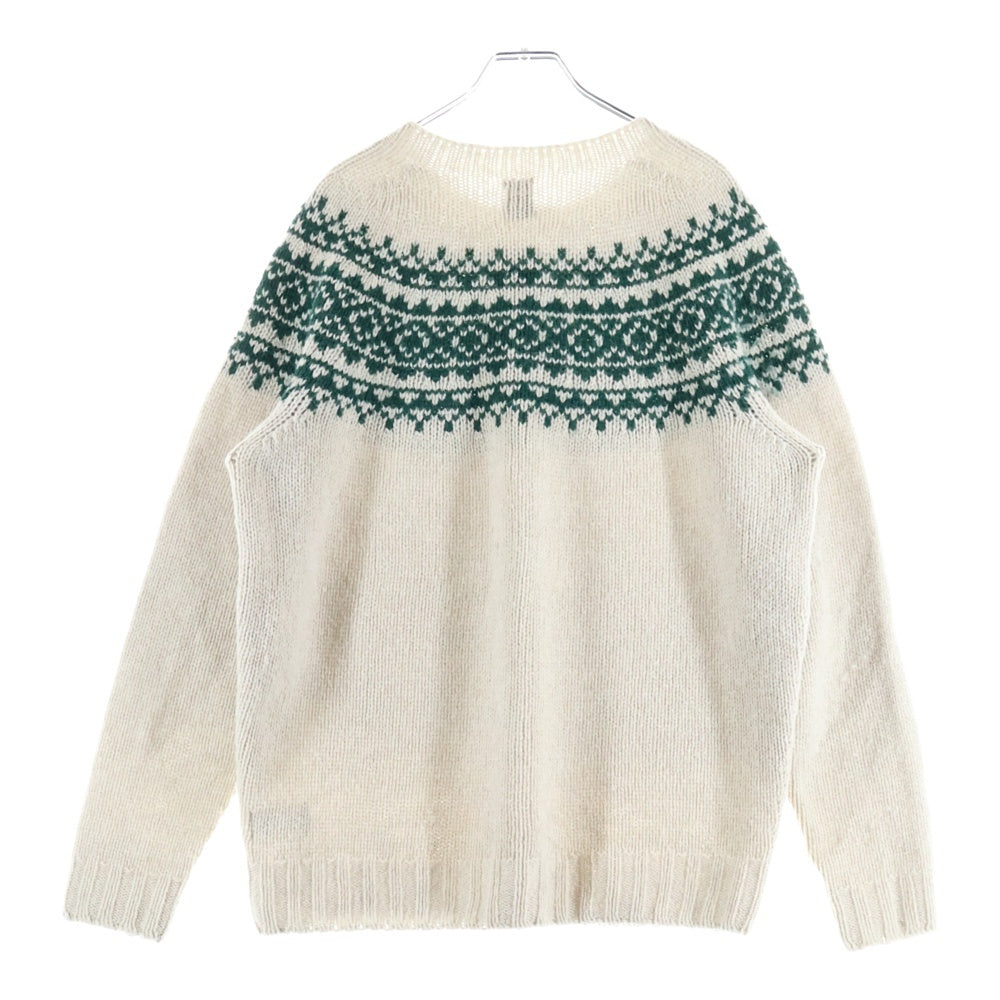 SHETLAND ISLES WOOLLEN MILLS(シェトランドアイルウールンミルズ) UK製 ノルディック柄 ウールニット セーター ベージュ