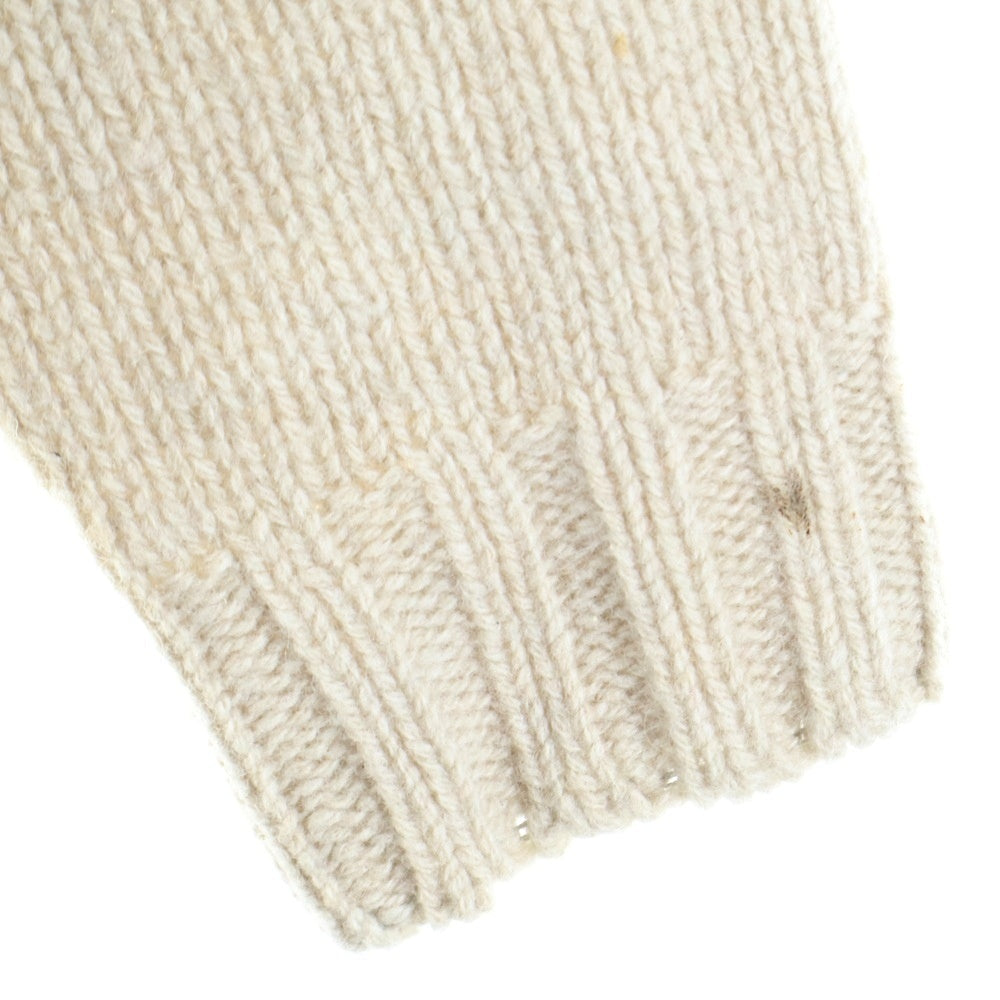 SHETLAND ISLES WOOLLEN MILLS(シェトランドアイルウールンミルズ) UK製 ノルディック柄 ウールニット セーター ベージュ