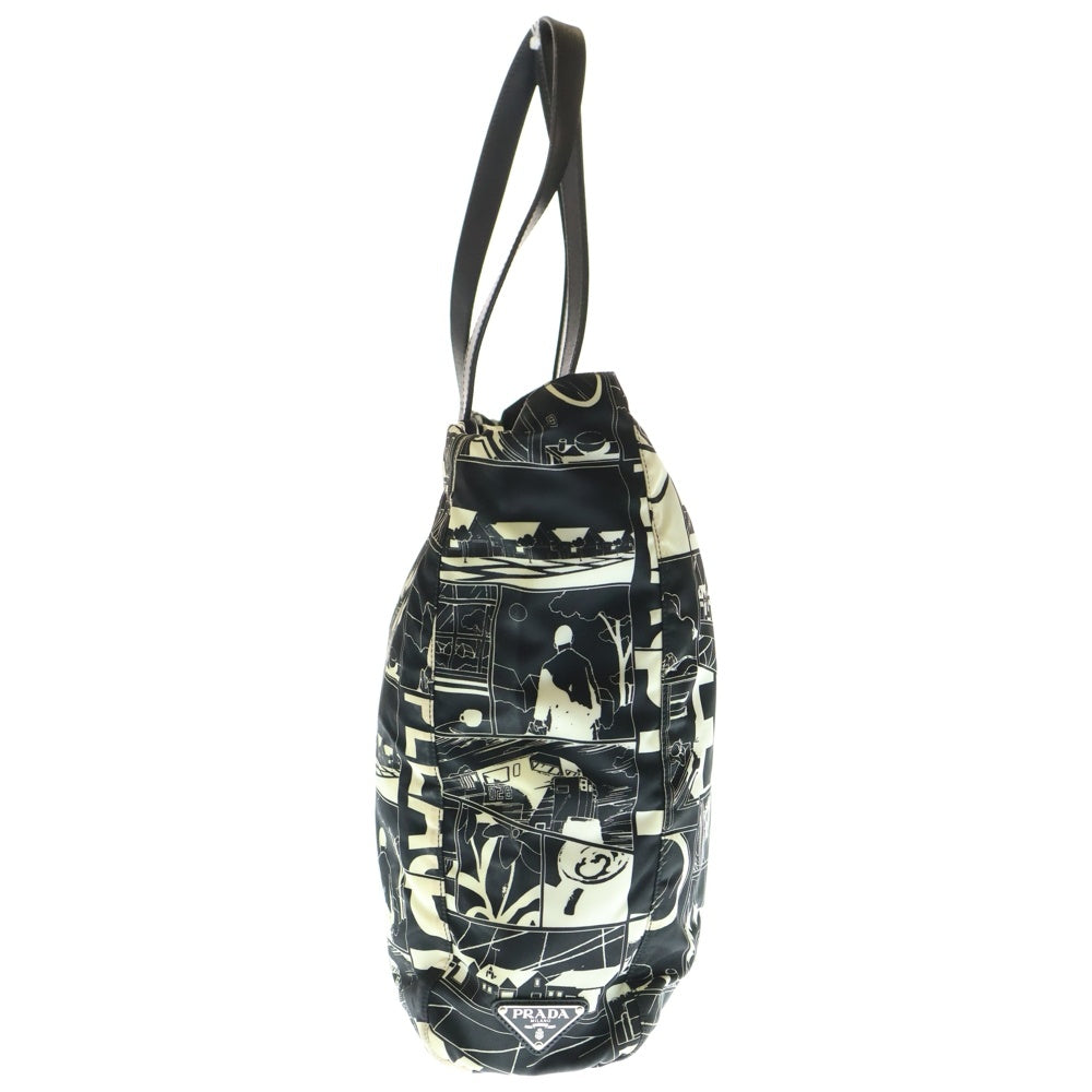 PRADA(プラダ) TESSUTO COMICS テスートナイロン コミック トートバッグ ブラック/ホワイト