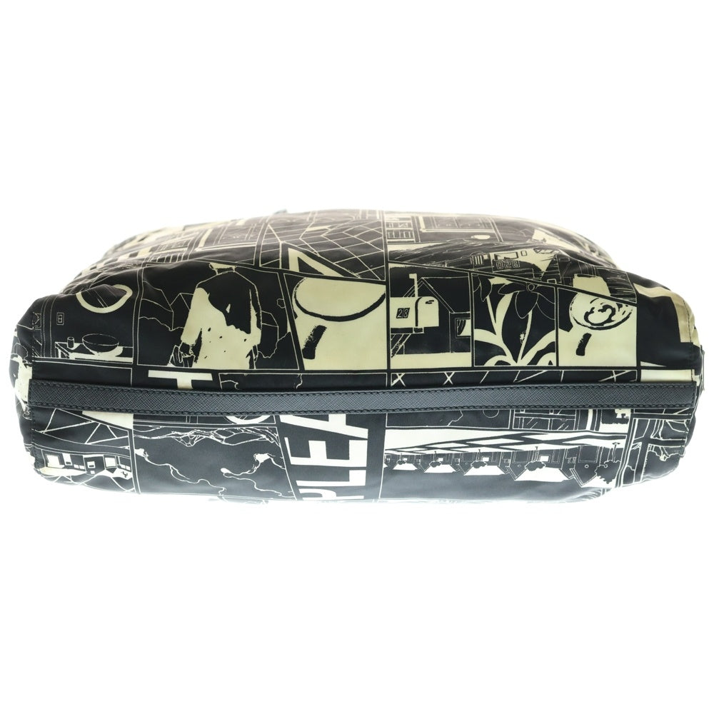 PRADA(プラダ) TESSUTO COMICS テスートナイロン コミック トートバッグ ブラック/ホワイト