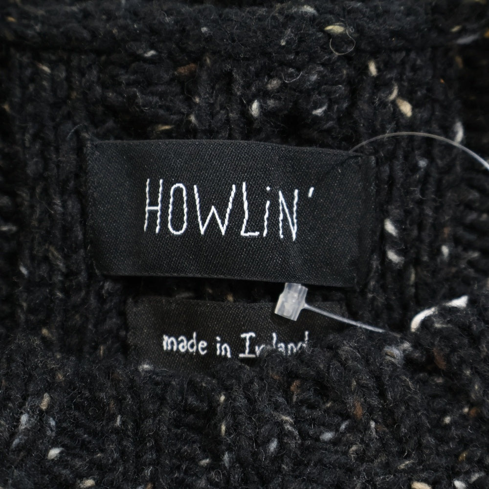 HOWLiN'(ハウリン) アイルランド ウールニット セーター ブラック G152HWKPO10