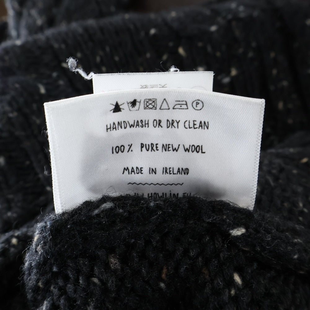 HOWLiN'(ハウリン) アイルランド ウールニット セーター ブラック G152HWKPO10