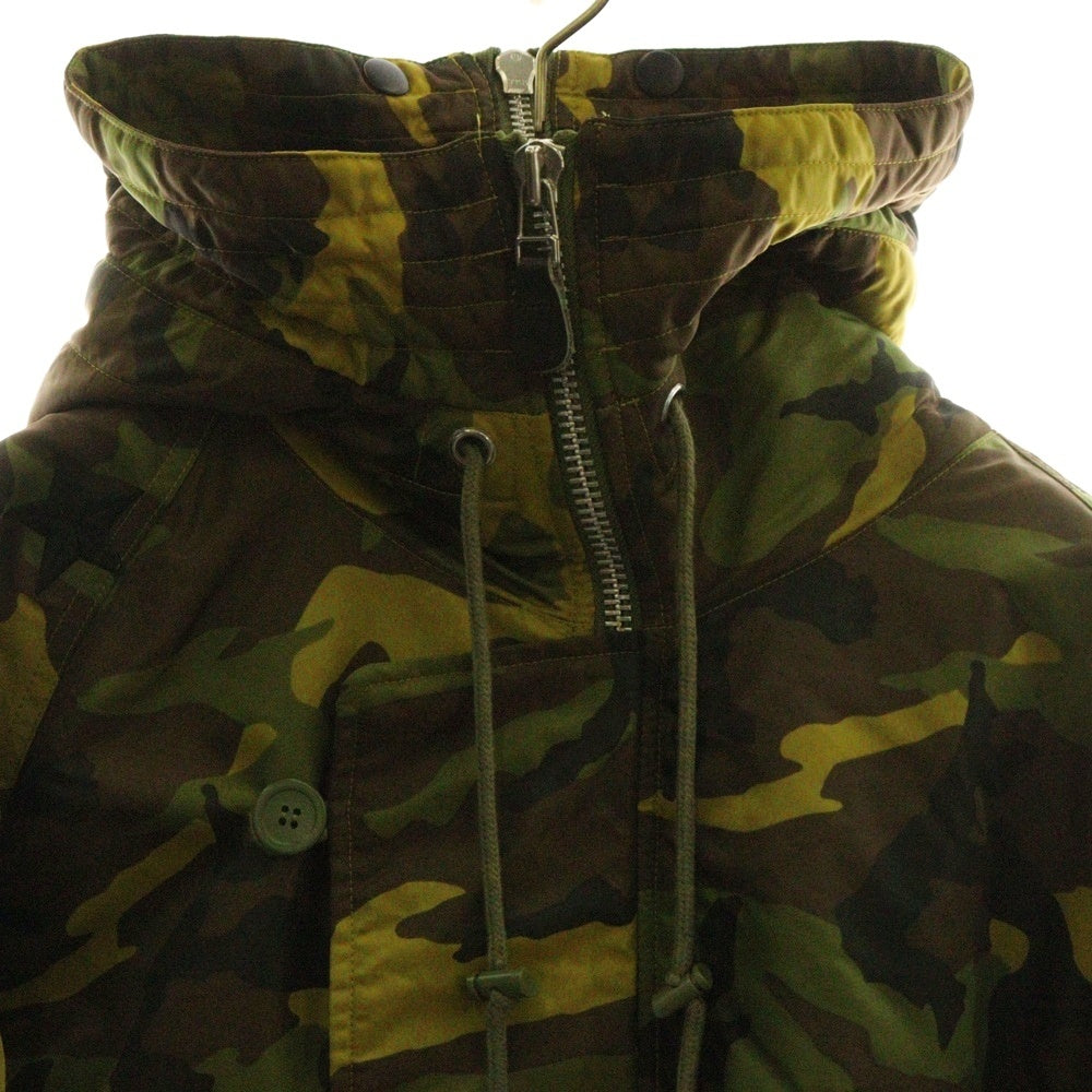 adidas(アディダス) ×JEREMY SCOTT ジェレミースコット フリンジ フーデッド フライト ボンバージャケット カモフラ 迷彩 カーキ O21084