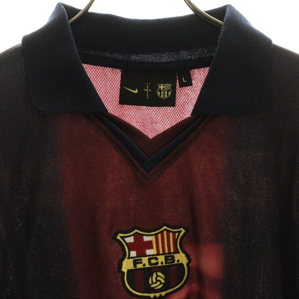 Cactus Jack(カクタスジャック) ×NIKE ×FC BARCELONA GAME JERSEY ナイキ FCバルセロナ 半袖ゲームシャツ ネイビー/レッド