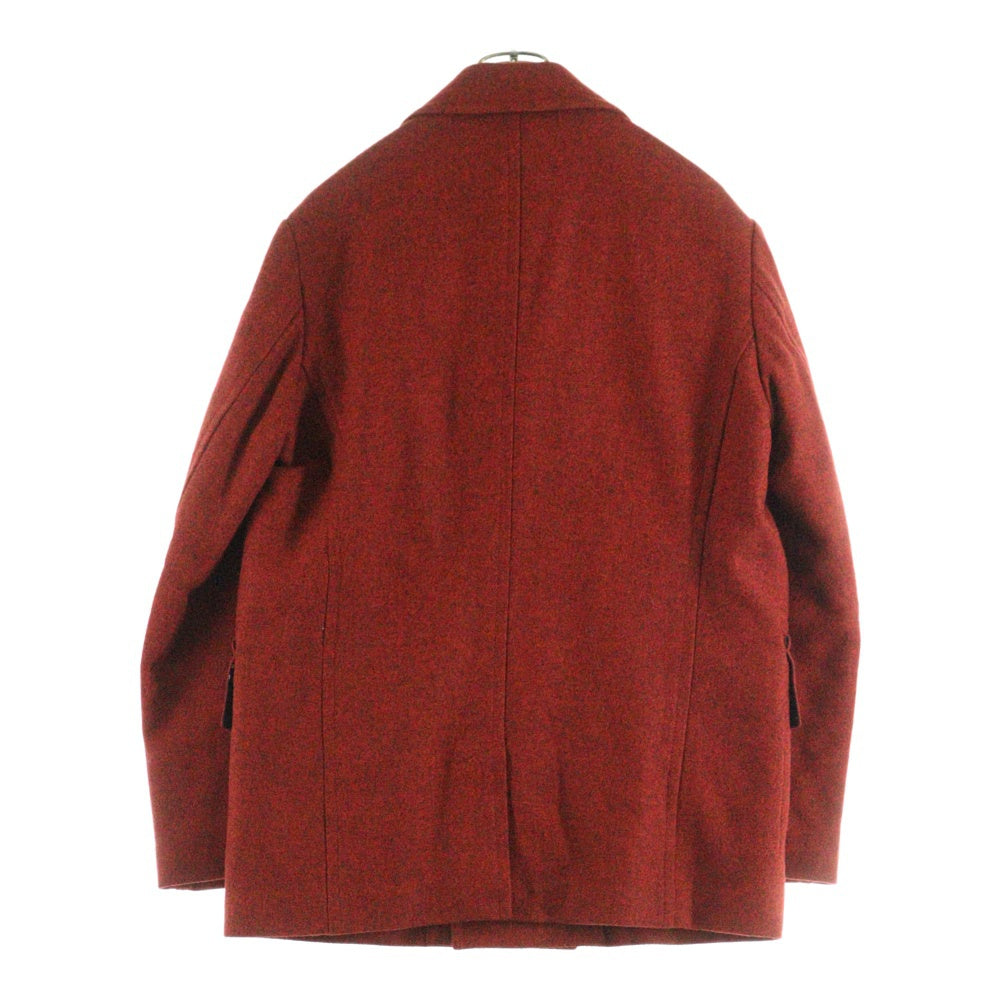 PS Paul Smith(ピーエスバイポールスミス) MOON社製 ダブルブレスト ウール ピーコート レッド PP-KS-31603