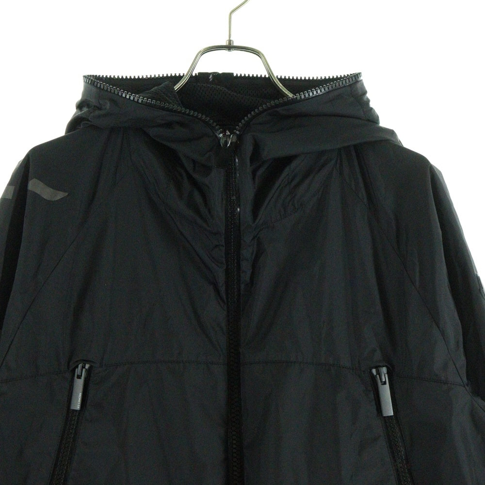 MONCLER(モンクレール) 22AW BESAR ベサー アームロゴデザイン ダブルポケット ジップアップ フーデッド ナイロンジャケット ブラック H20911A00189