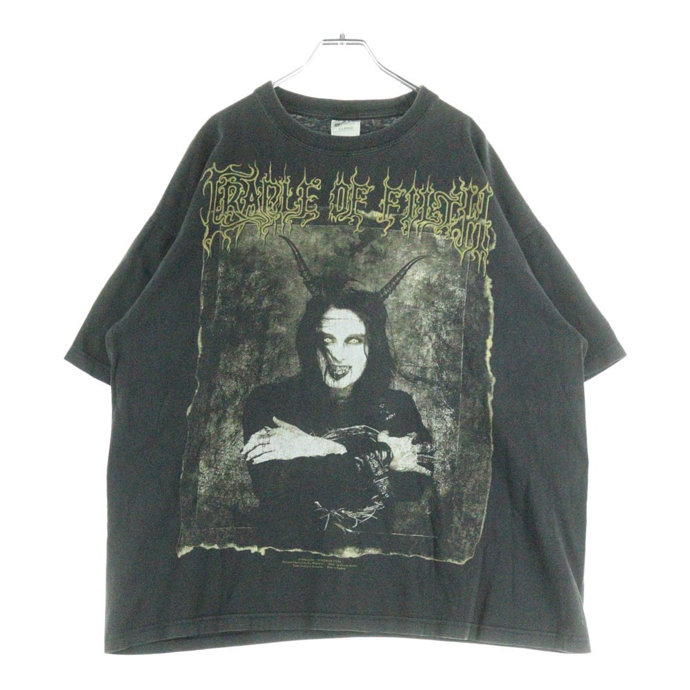 VINTAGE(ヴィンテージ) 90S VINTAGE CRADLE OF FIFTH クレイドルオブフィフス バンド プリント 半袖Tシャツ カットソー ブラック