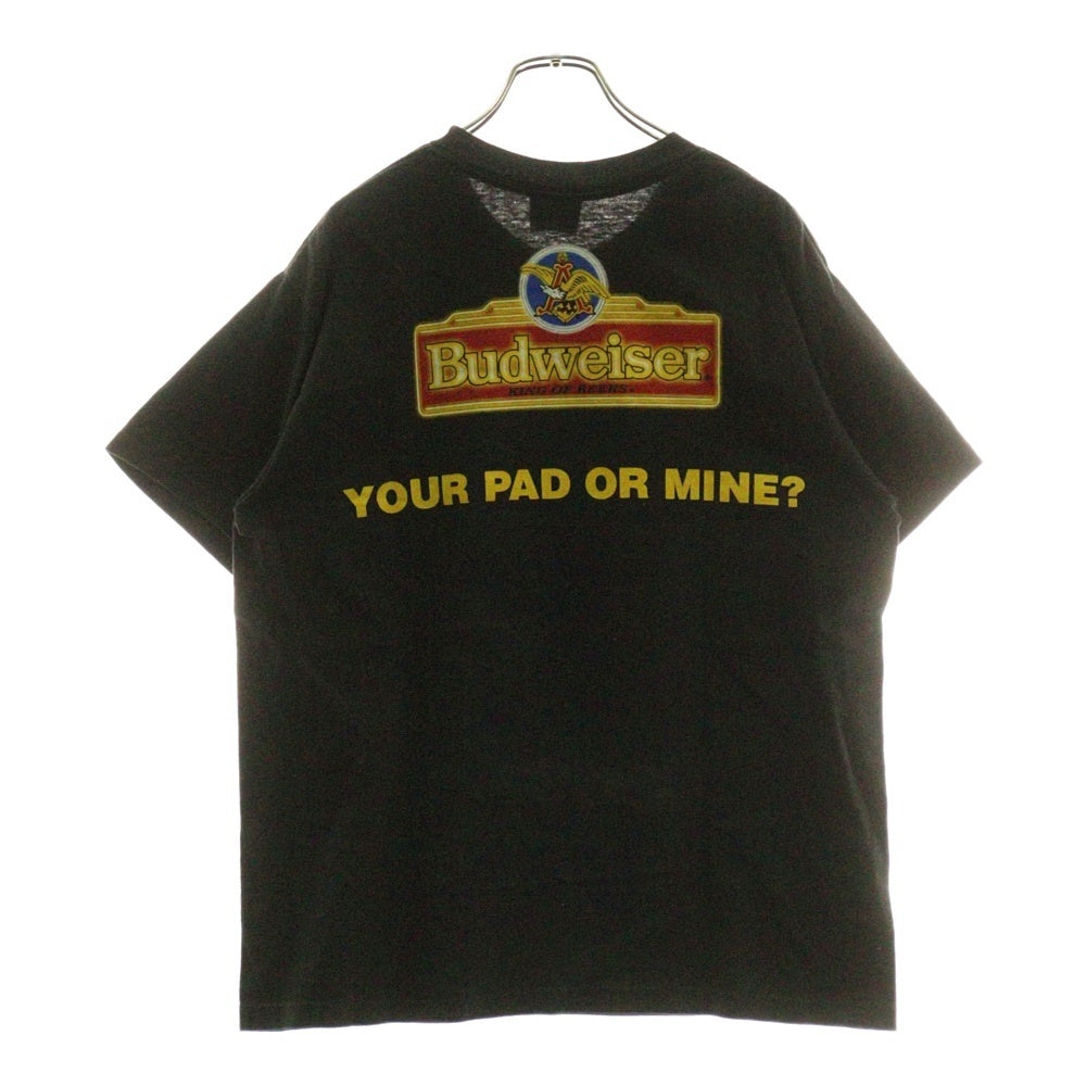 VINTAGE(ヴィンテージ) 90S Budweiser Frog Tee バドワイザー フロッグ プリント クルーネック 半袖Tシャツ カットソー ブラック