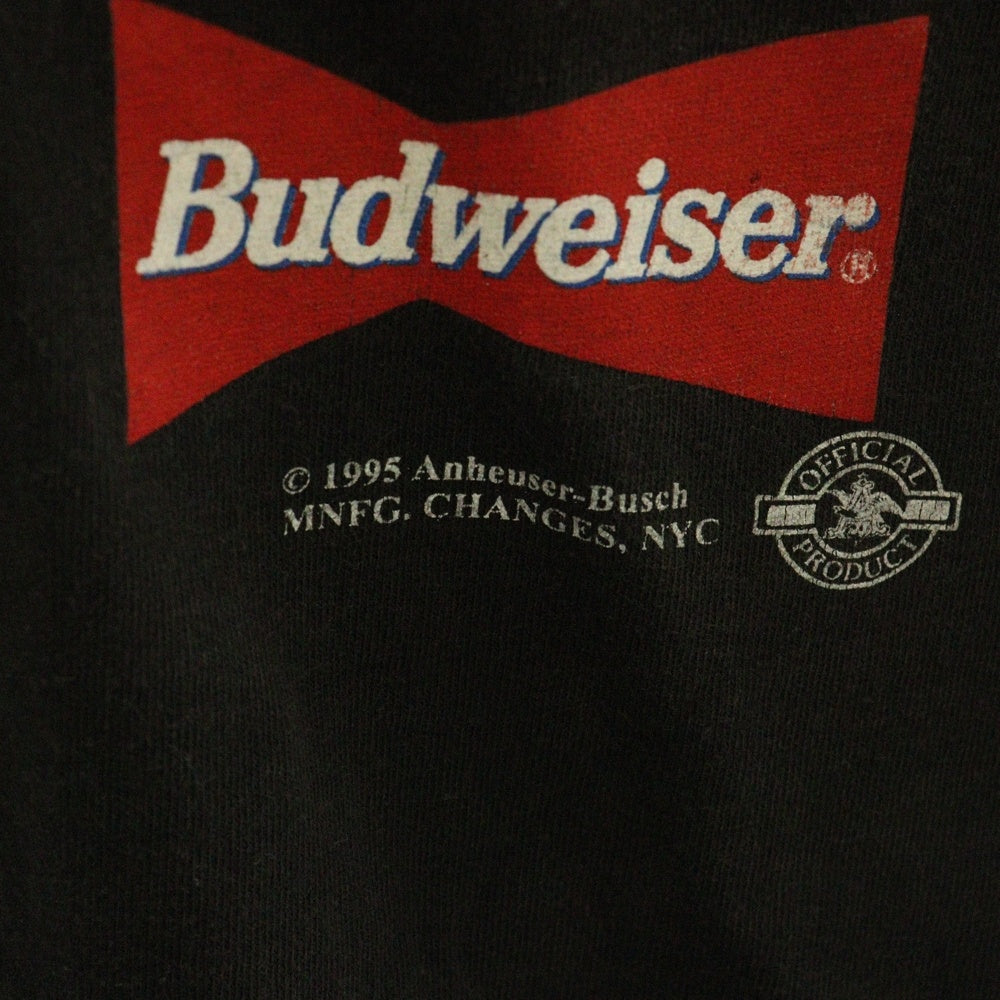 VINTAGE(ヴィンテージ) 90S Budweiser Frog Tee バドワイザー フロッグ プリント クルーネック 半袖Tシャツ カットソー ブラック