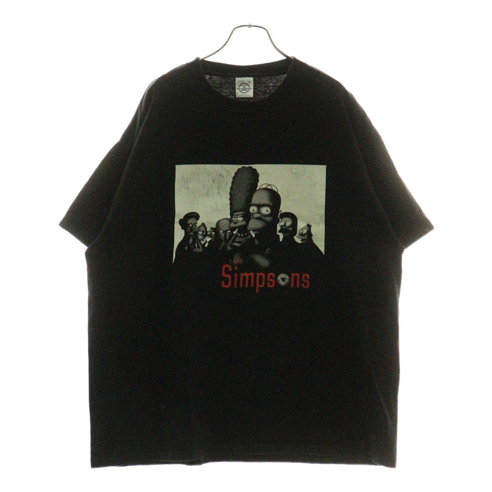 VINTAGE(ヴィンテージ) 90S THE SIMPSONS SOPRANOS PARODY シンプソンズ ソプラノズ パロディ プリント クルーネック 半袖Tシャツ カットソー ブラック