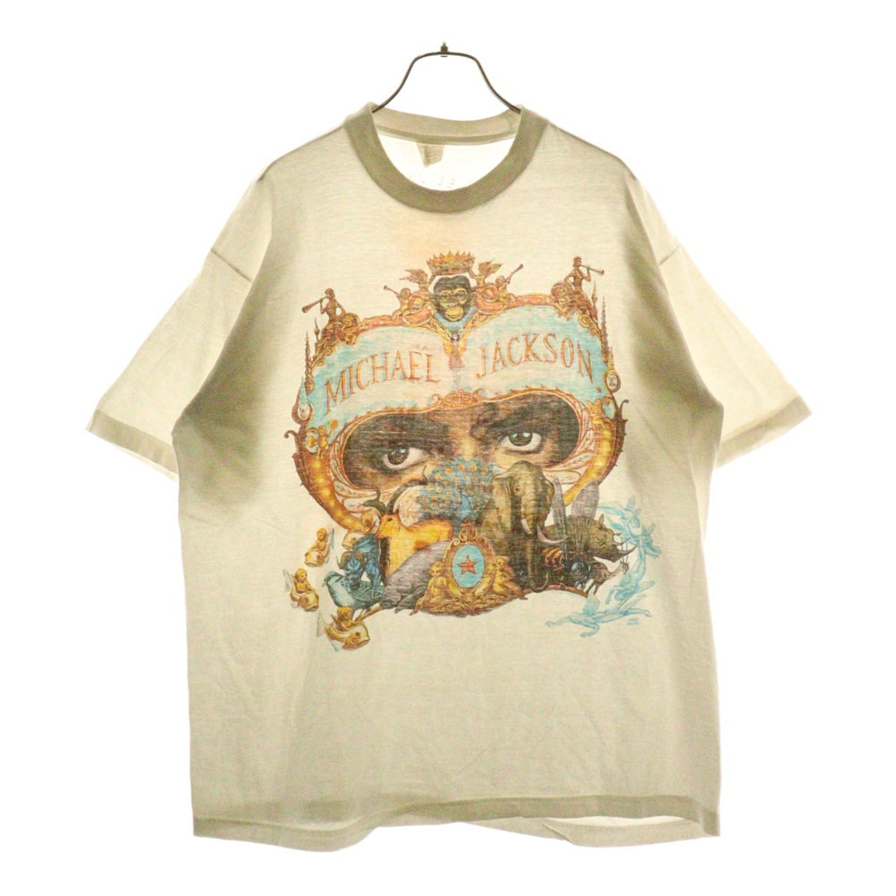 VINTAGE(ヴィンテージ) 90S Michael Jackson DANGEROUS マイケルジャクソン デンジャラス プリント クルーネック 半袖Tシャツ カットソー ホワイト