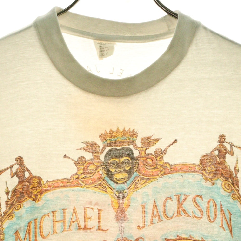 VINTAGE(ヴィンテージ) 90S Michael Jackson DANGEROUS マイケルジャクソン デンジャラス プリント クルーネック 半袖Tシャツ カットソー ホワイト