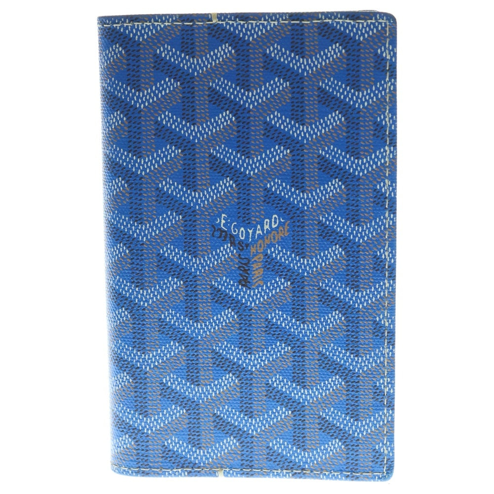ゴヤール　手帳 GOYARD(ゴヤール) カスティリオーネ PVC レザー 手帳カバー ブルー