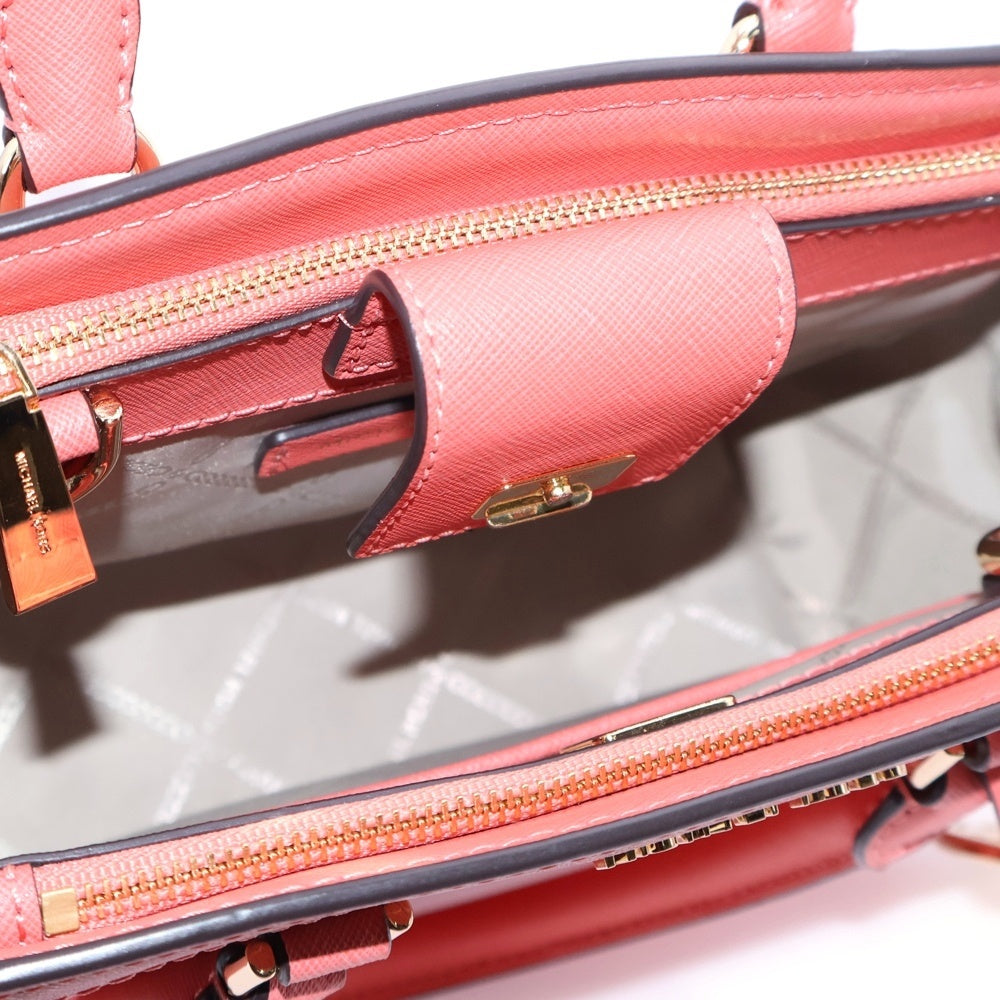 MICHAEL KORS(マイケルコース) 2WAY レザー ハンド ショルダー バッグ オレンジ レディース