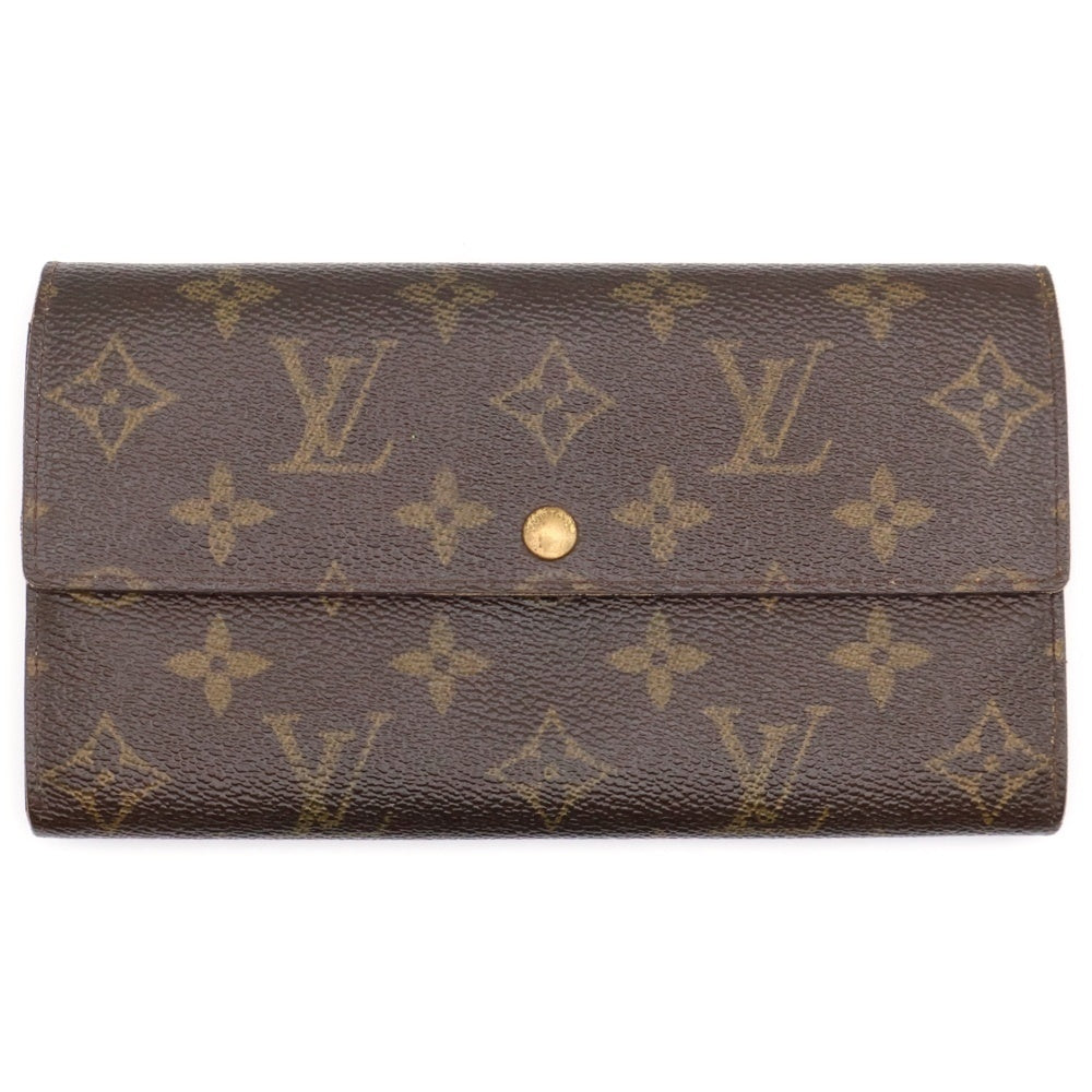 LOUIS VUITTON(ルイヴィトン) ポシェット ポルト モネ クレディ PVCレザー ロングウォレット 財布 ブラウン M61725 TH1003