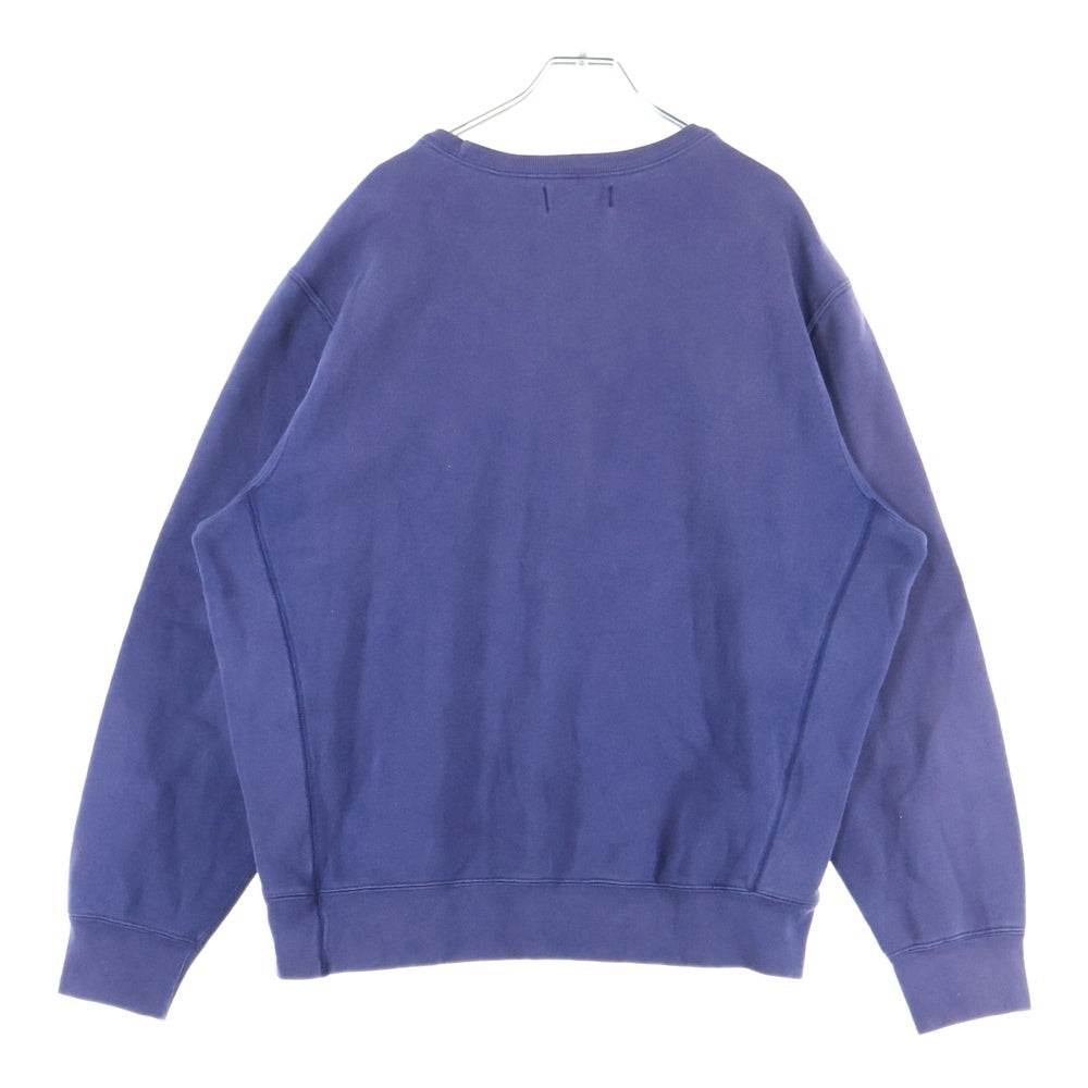 POLO RALPH LAUREN(ポロラルフローレン) 中国製 スモールポニー刺繍 コットンポリ Vガゼット スウェット トレーナー ネイビー