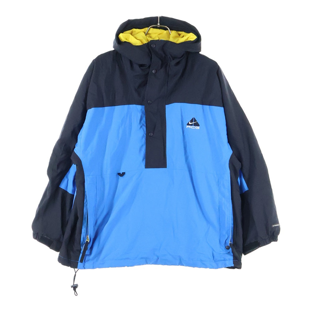 NIKE ACG(ナイキエーシージー) ロゴ刺繍 ポリエステル アノラックパーカー ジャケット ブラック/ブルー S7-05-12-ZKH