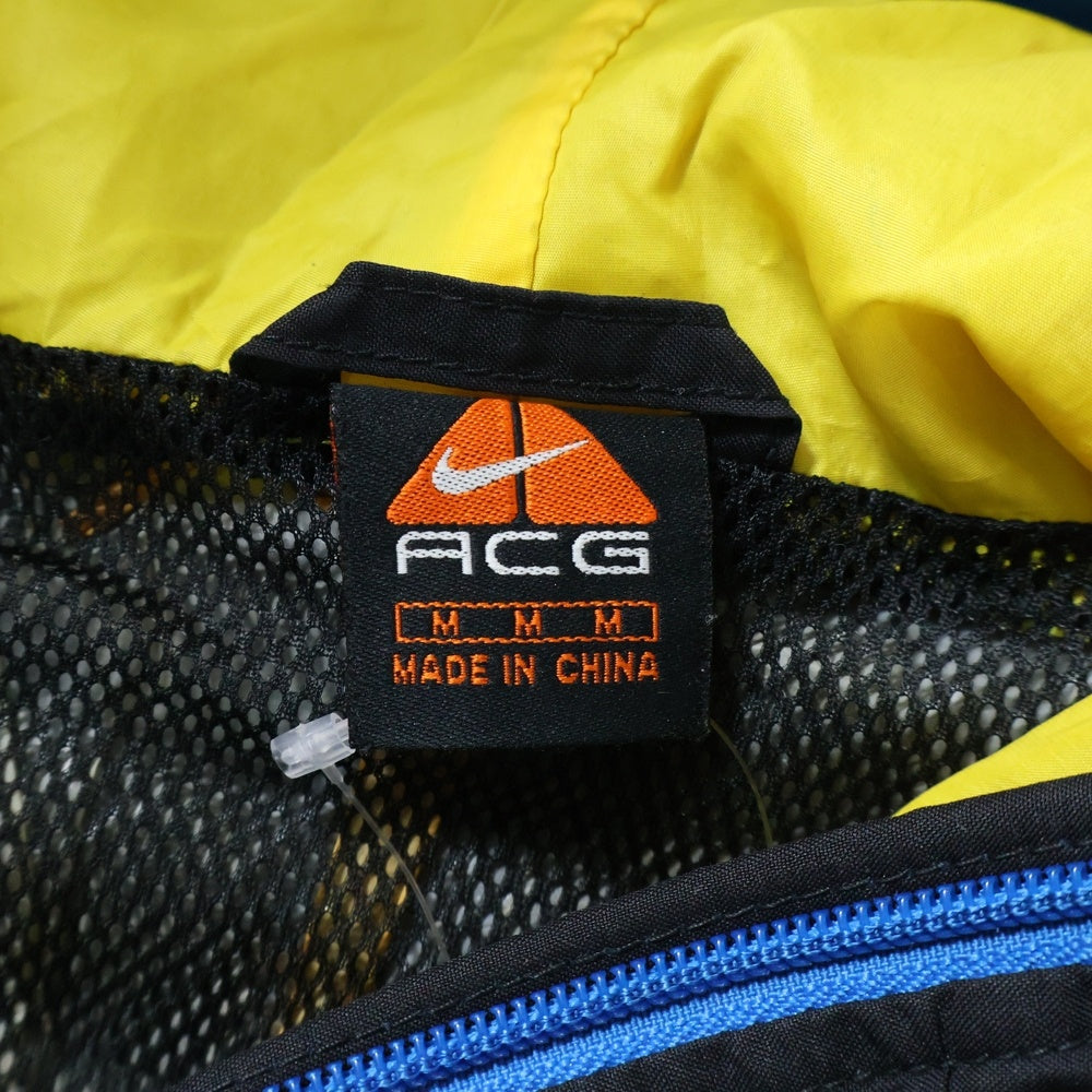 NIKE ACG(ナイキエーシージー) ロゴ刺繍 ポリエステル アノラックパーカー ジャケット ブラック/ブルー S7-05-12-ZKH
