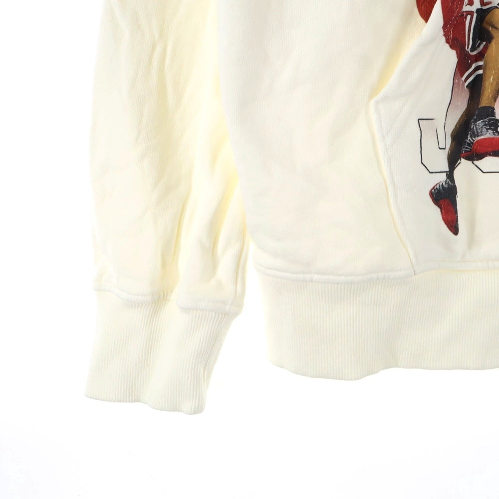 NIKE(ナイキ) JORDAN BRAND M J FLIGHT GFX FLC PO SAIL フロントプリント コットンスウェット プルオーバーパーカー ホワイト HJ4396-133