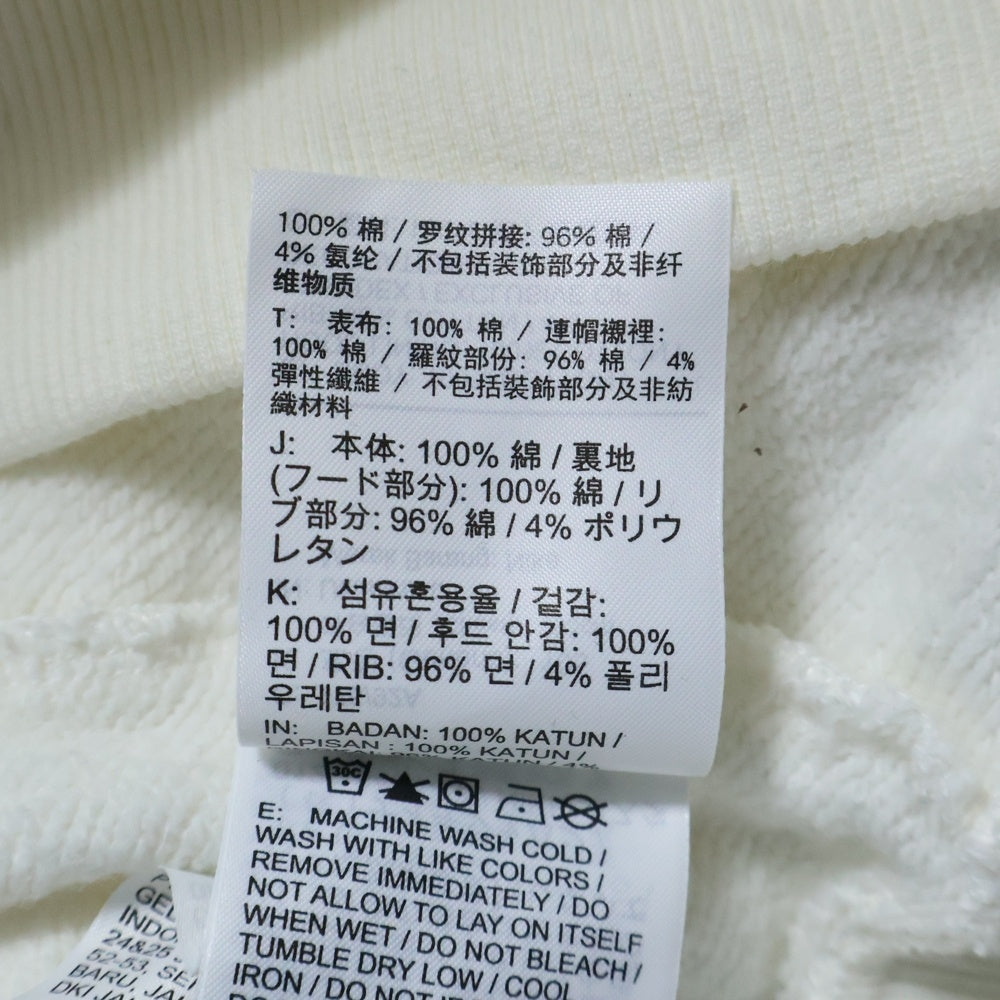 NIKE(ナイキ) JORDAN BRAND M J FLIGHT GFX FLC PO SAIL フロントプリント コットンスウェット プルオーバーパーカー ホワイト HJ4396-133