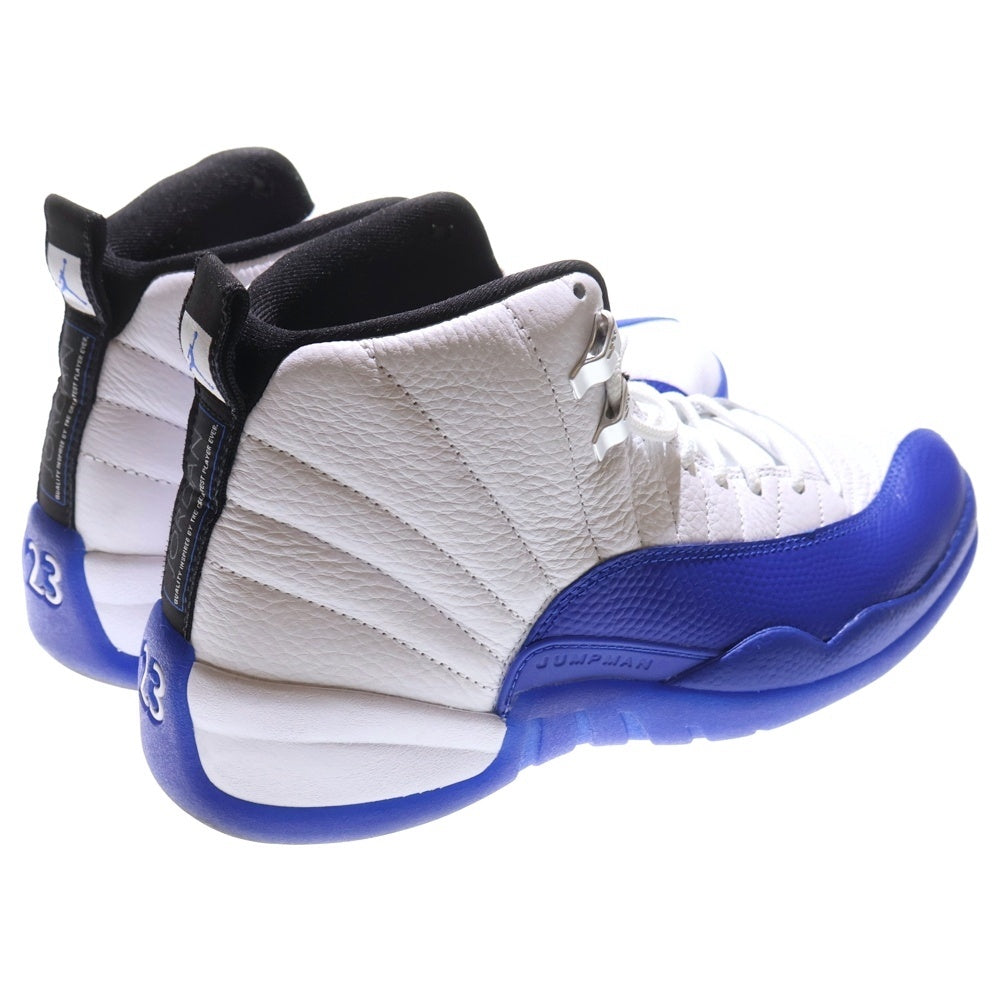 NIKE(ナイキ) AIR JORDAN 12 RETRO WHITE GAME ROYAL エアジョーダン12 レトロ ホワイトゲームロイヤル ハイカットスニーカー ホワイト/ブルー US8/26cm CT8013-140