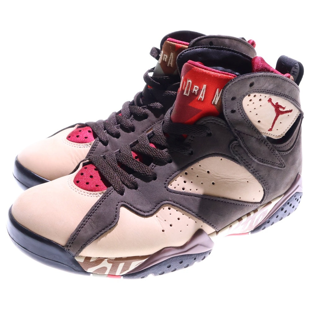 NIKE(ナイキ) ×PATTA AIR JORDAN 7 OG BROWN パタ エアジョーダン7 ハイカットスニーカー ブラウン US8/26cm AT3375-200