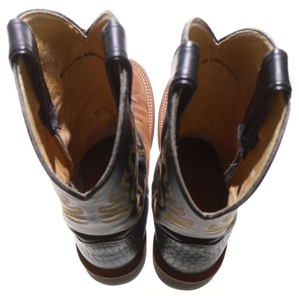 NO BRAND(ノーブランド) JUSTIN BOOTS(ジャスティンブーツ) PALUXY 11 ウェスタンレザーブーツ ブラウン