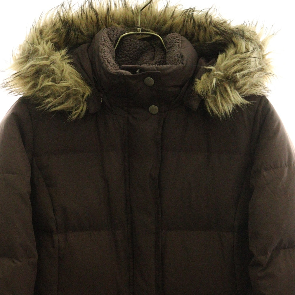 Eddie Bauer(エディバウワー) ファーフーデッド ダウンロングコート ジャケット レディース パープル 23312097