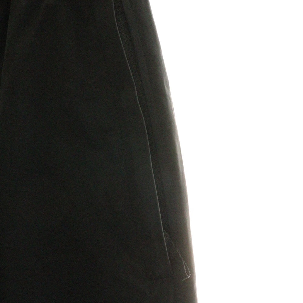 ENNOY(エンノイ) 24AW フロントロゴデザイン マルチポケット ドローストリング ジップアップ ナイロンパンツ ブラック AW24BRENPT04LP