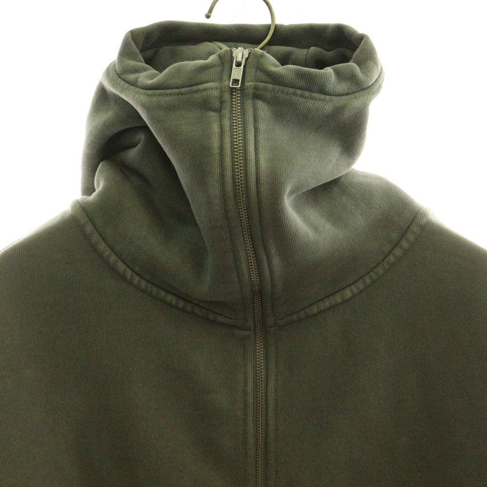 entire studios(エンタイア スタジオ) FULL ZIP ダブルポケット ジップアップ フーデッド スウェット パーカー グレー ES2106