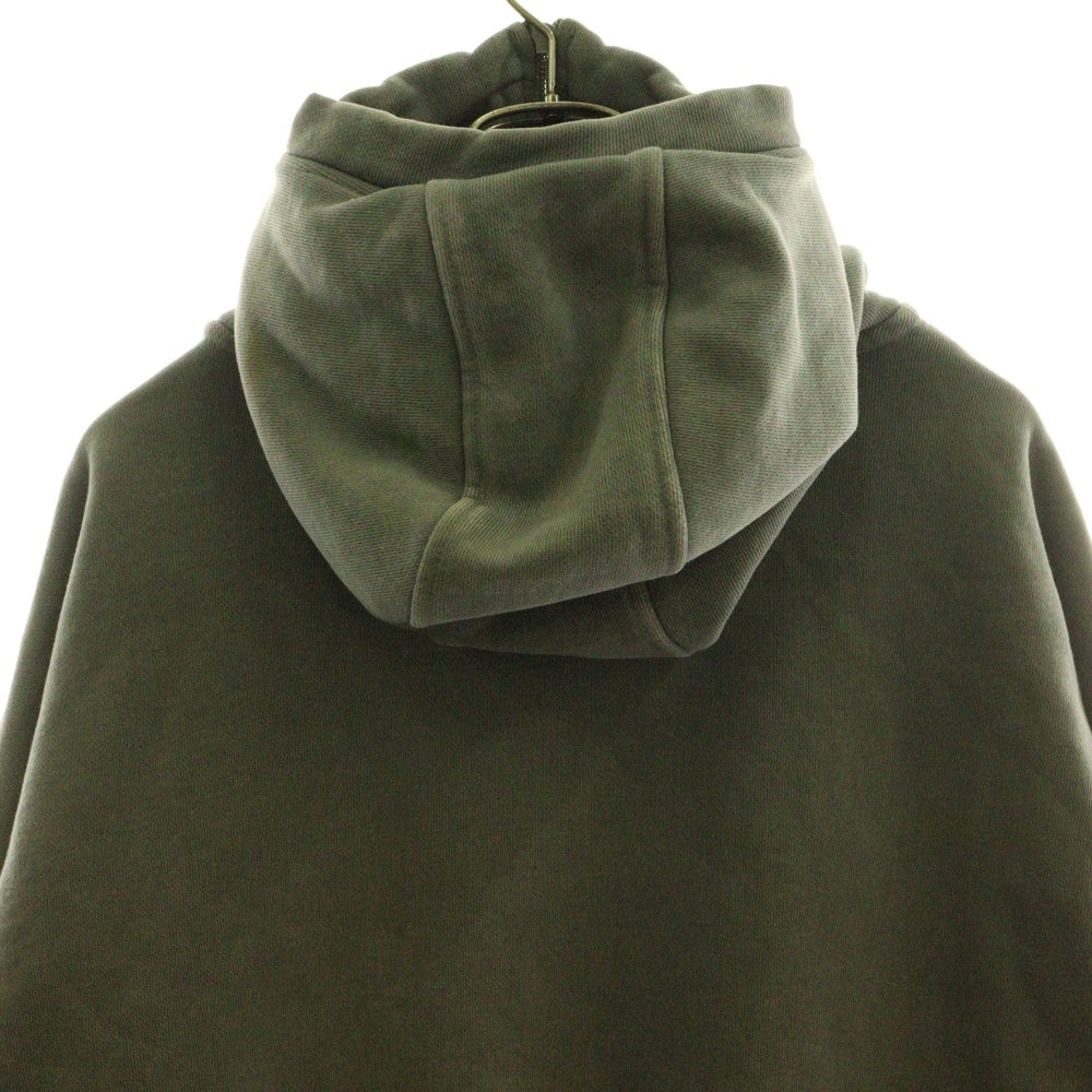 entire studios(エンタイア スタジオ) FULL ZIP ダブルポケット ジップアップ フーデッド スウェット パーカー グレー ES2106