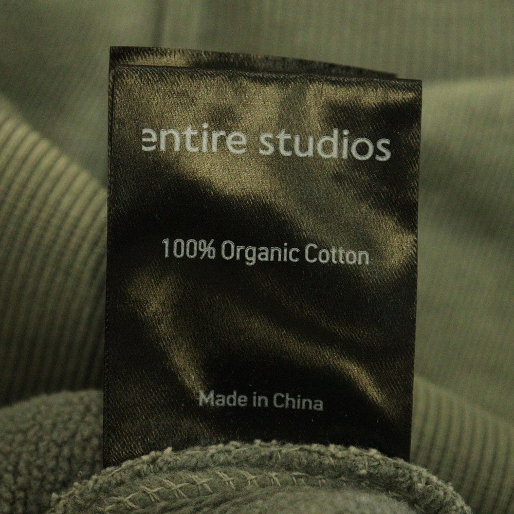 entire studios(エンタイア スタジオ) FULL ZIP ダブルポケット ジップアップ フーデッド スウェット パーカー グレー ES2106