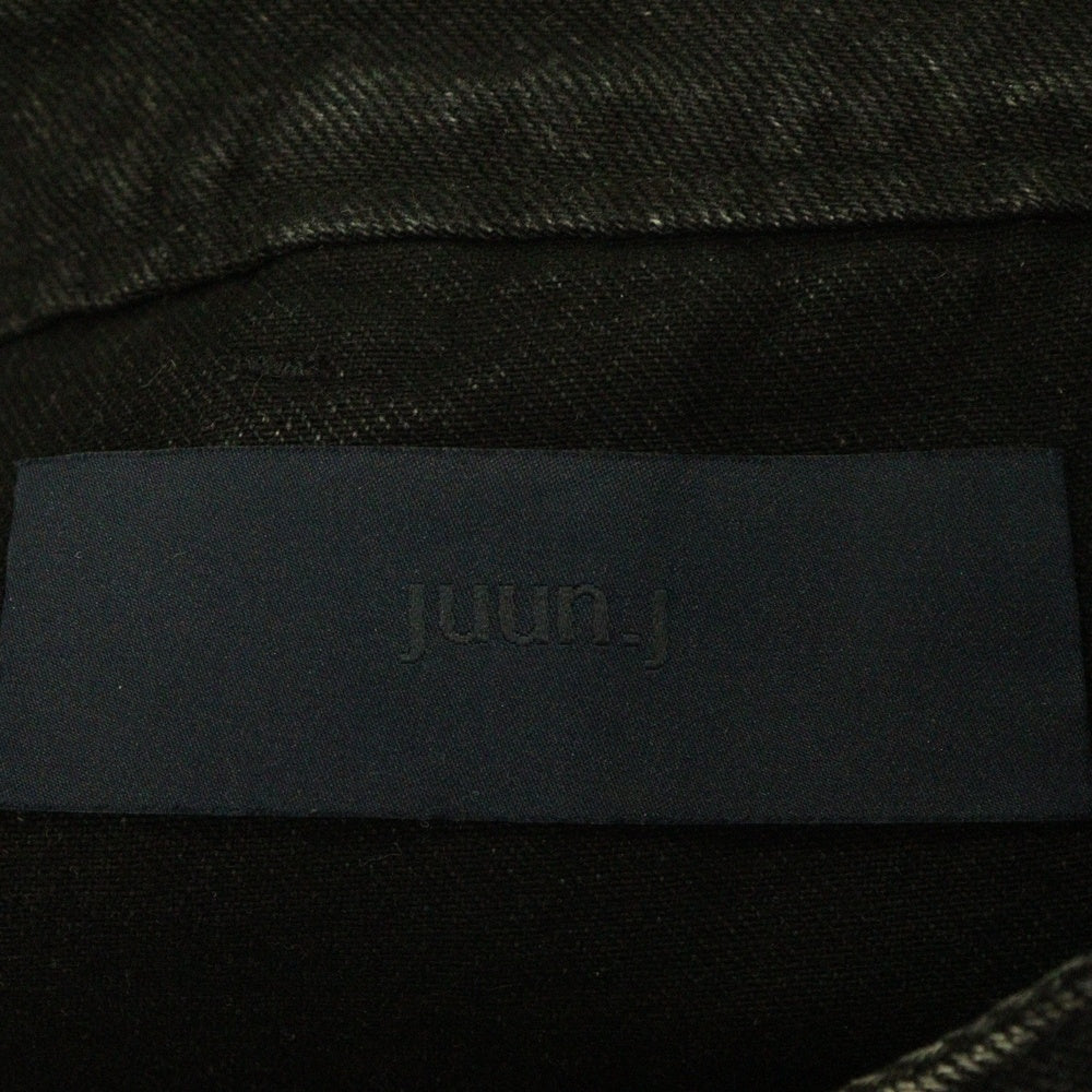 juun.j(ジュン ジェイ) POCKET DETAILED DENIM PANTS マルチポケットディティール ジップアップ デニム カーゴパンツ ブラック