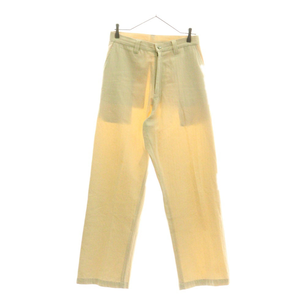 UNIVERSAL OVERALL(ユニバーサルオーバーオール) ×TATTOO STUDIO YAMADA タトゥースタジオヤマダ HBT ノータック コットン ワークパンツ アイボリー U2421600TS