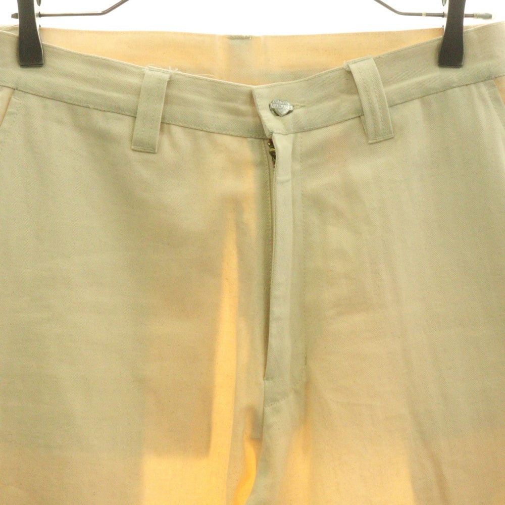 UNIVERSAL OVERALL(ユニバーサルオーバーオール) ×TATTOO STUDIO YAMADA タトゥースタジオヤマダ HBT ノータック コットン ワークパンツ アイボリー U2421600TS