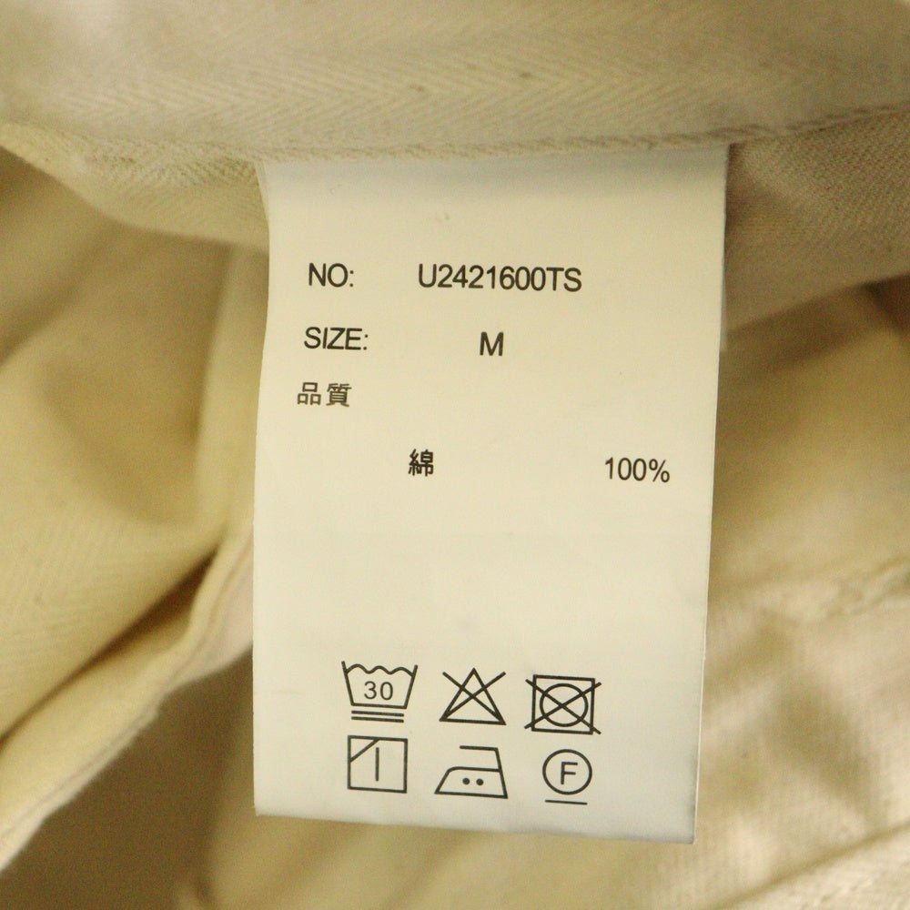 UNIVERSAL OVERALL(ユニバーサルオーバーオール) ×TATTOO STUDIO YAMADA タトゥースタジオヤマダ HBT ノータック コットン ワークパンツ アイボリー U2421600TS