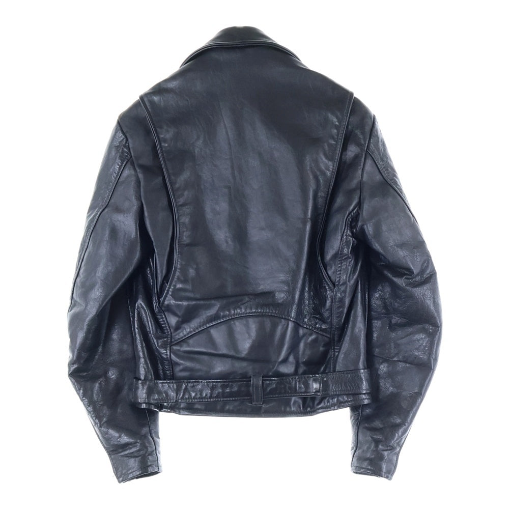 VINTAGE(ヴィンテージ) Lesco Leather レスコレザー SERVALジッパー レザー ダブルライダースジャケット ブラック