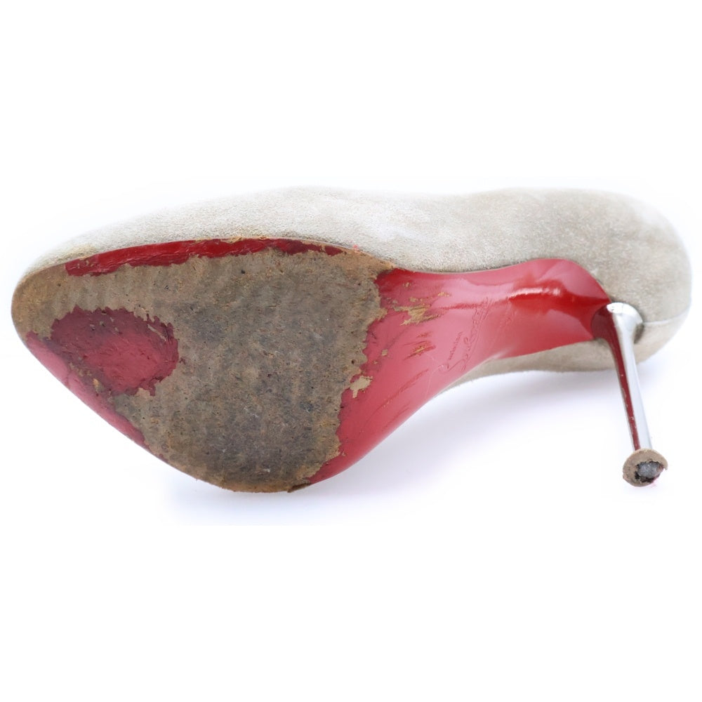 CHRISTIAN LOUBOUTIN(クリスチャンルブタン) イタリア製 スエード ハイヒールパンプス ベージュ レディース