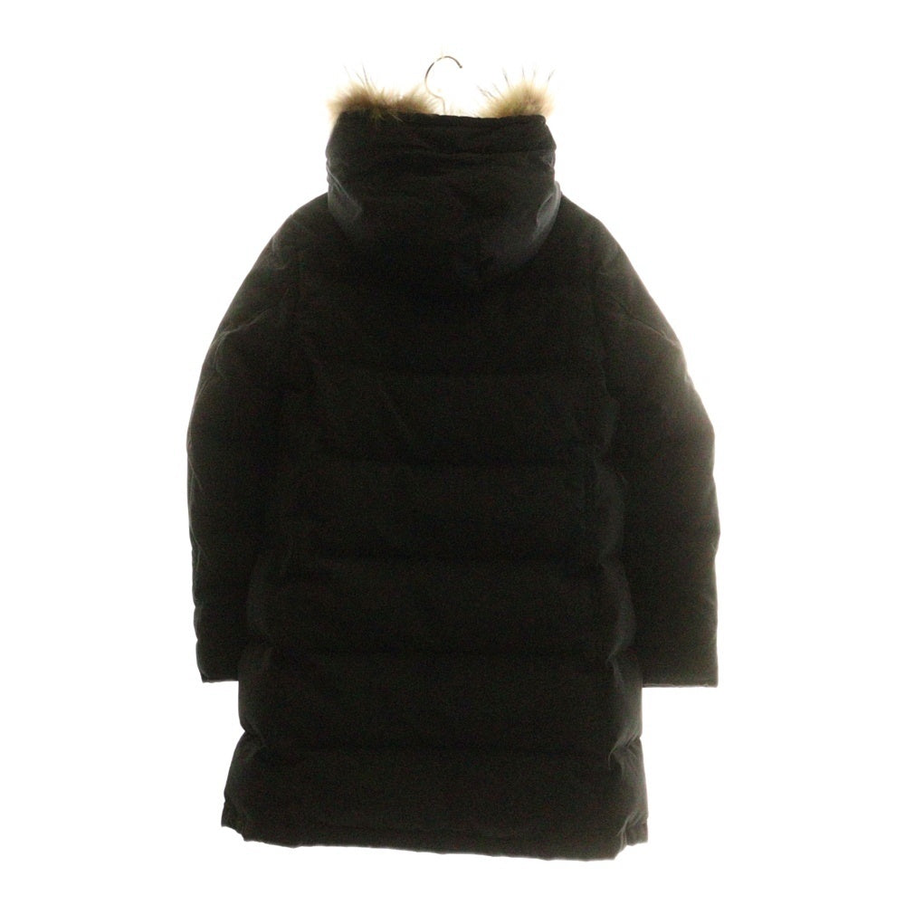 DANTON(ダントン) ファーフーデッド ダウンジャケット コート ブラック 16A-FA-002