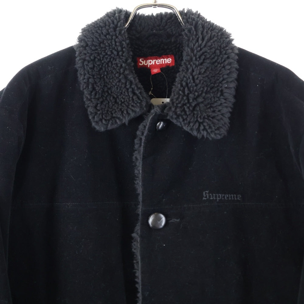 SUPREME(シュプリーム) 24AW Kindermann Uncut Corduroy Car Coat キンダーマン アンカット コーデュロイ カーコート ジャケット ブラック