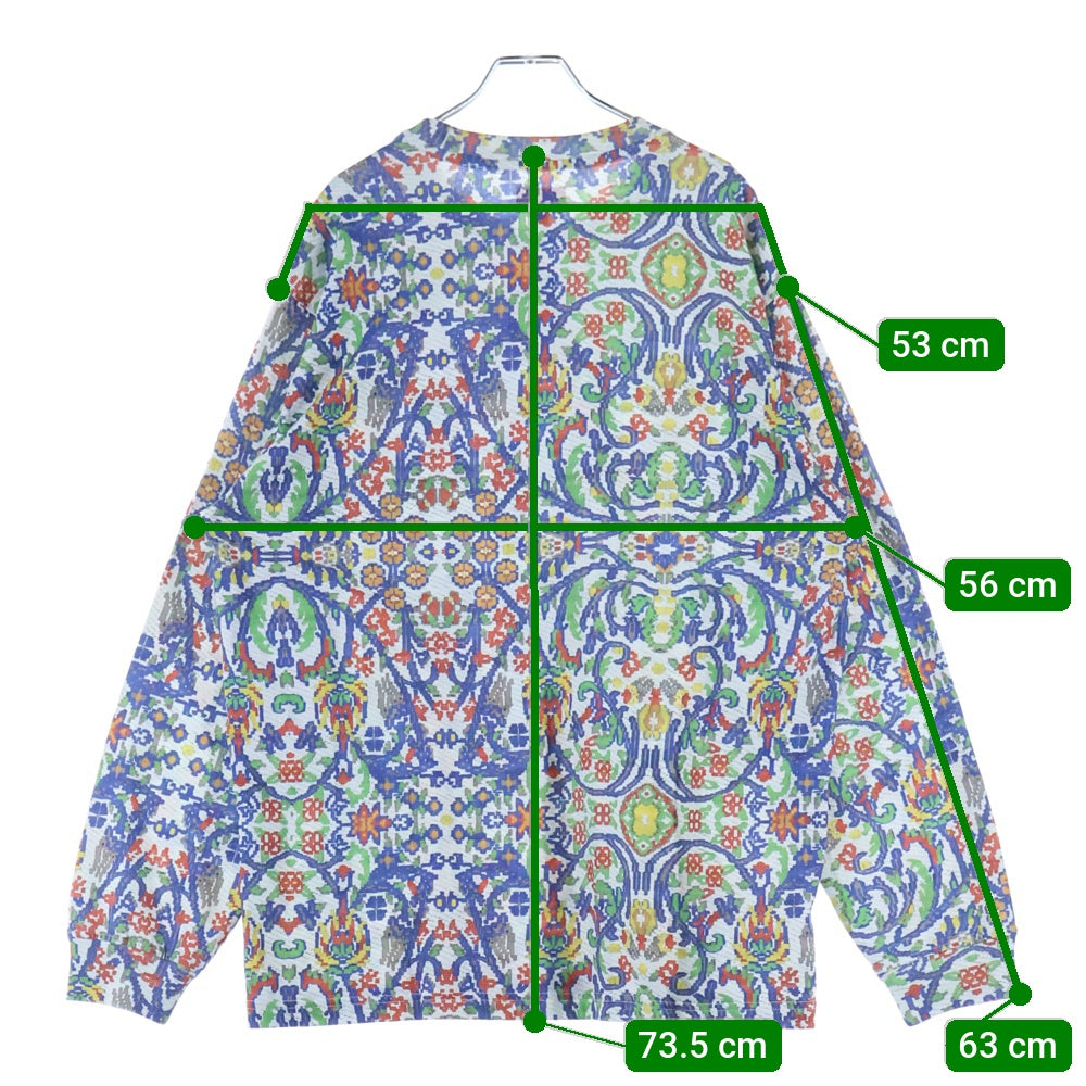 SUPREME(シュプリーム) 23SS Small Box Logo L/S Tee Tapestry タペストリープリント 総柄 スモールボックスロゴ クルーネック 長袖Tシャツ カットソー マルチカラー