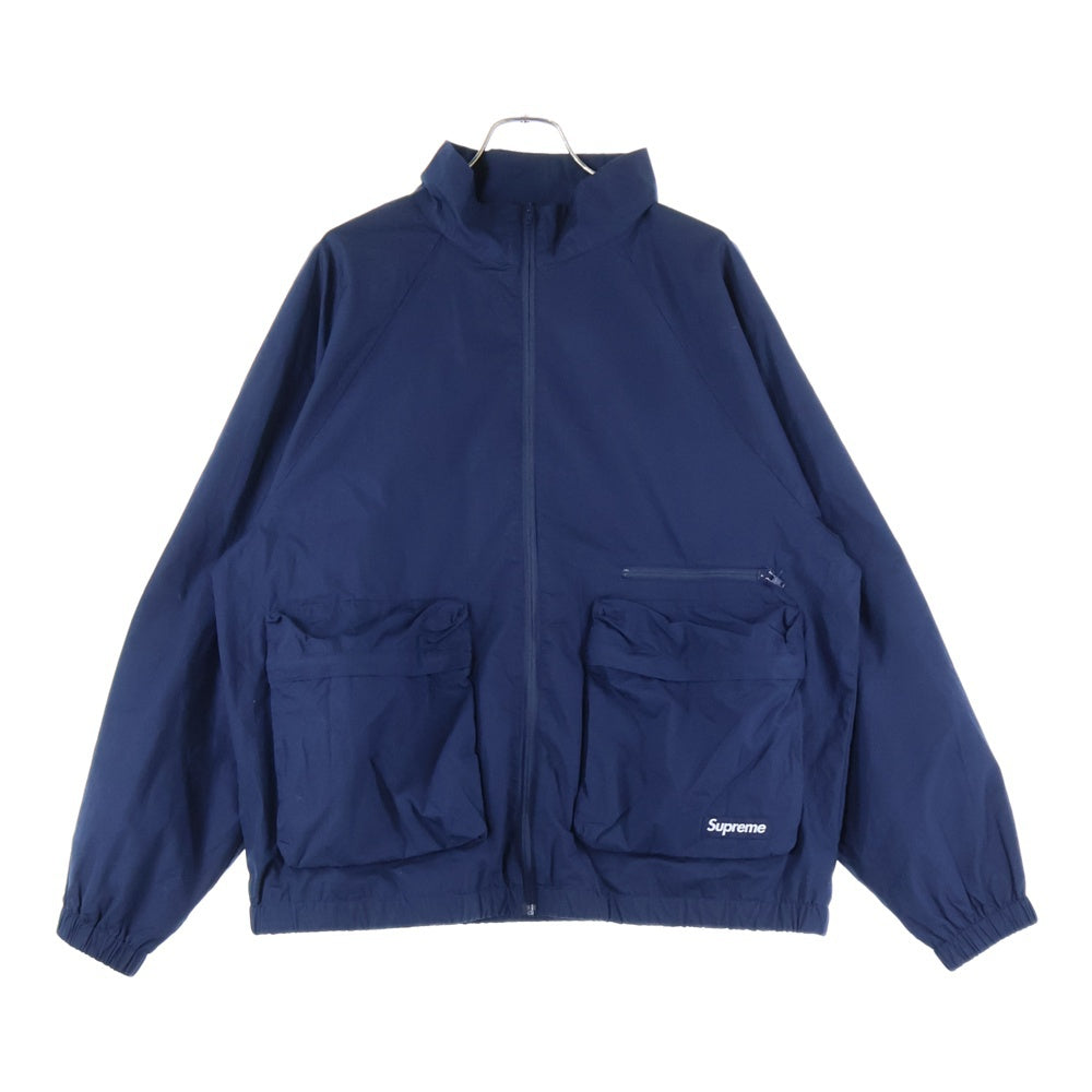 SUPREME(シュプリーム) 23SS Raglan Utility Jacket フロントロゴ ラグラン コットン ユーティリティジャケット ネイビー